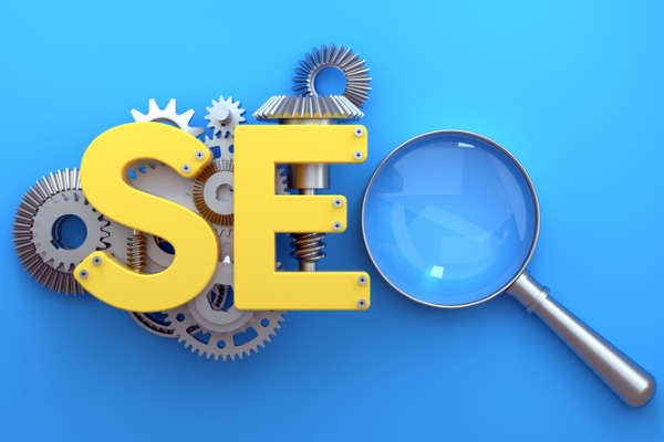 An image showing the word “SEO” with a magnifying glass as the “O.”