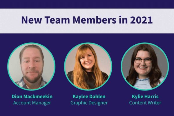 Headshots of new Frontier Marketing team members in 2021