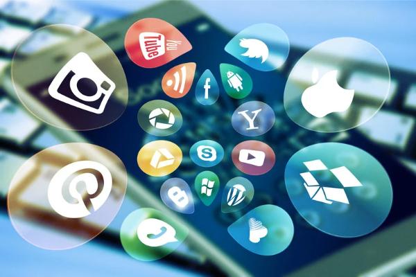 Several icons dance about a smartphone’s screen.