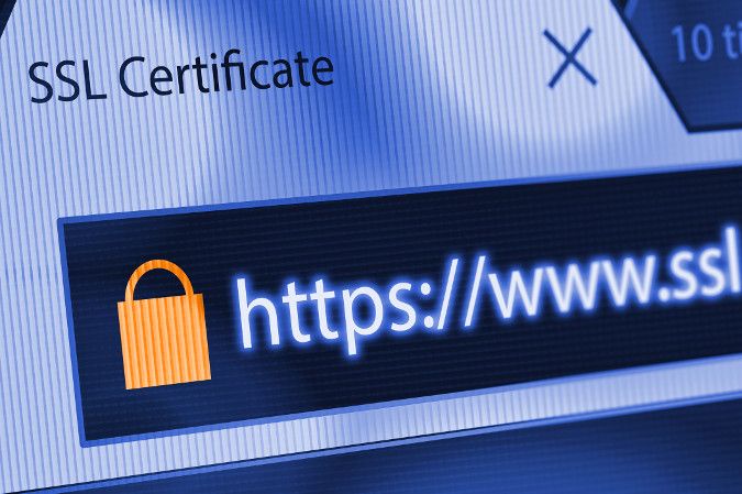 Image of a URL bar on a computer screen with a secure HTTPS URL